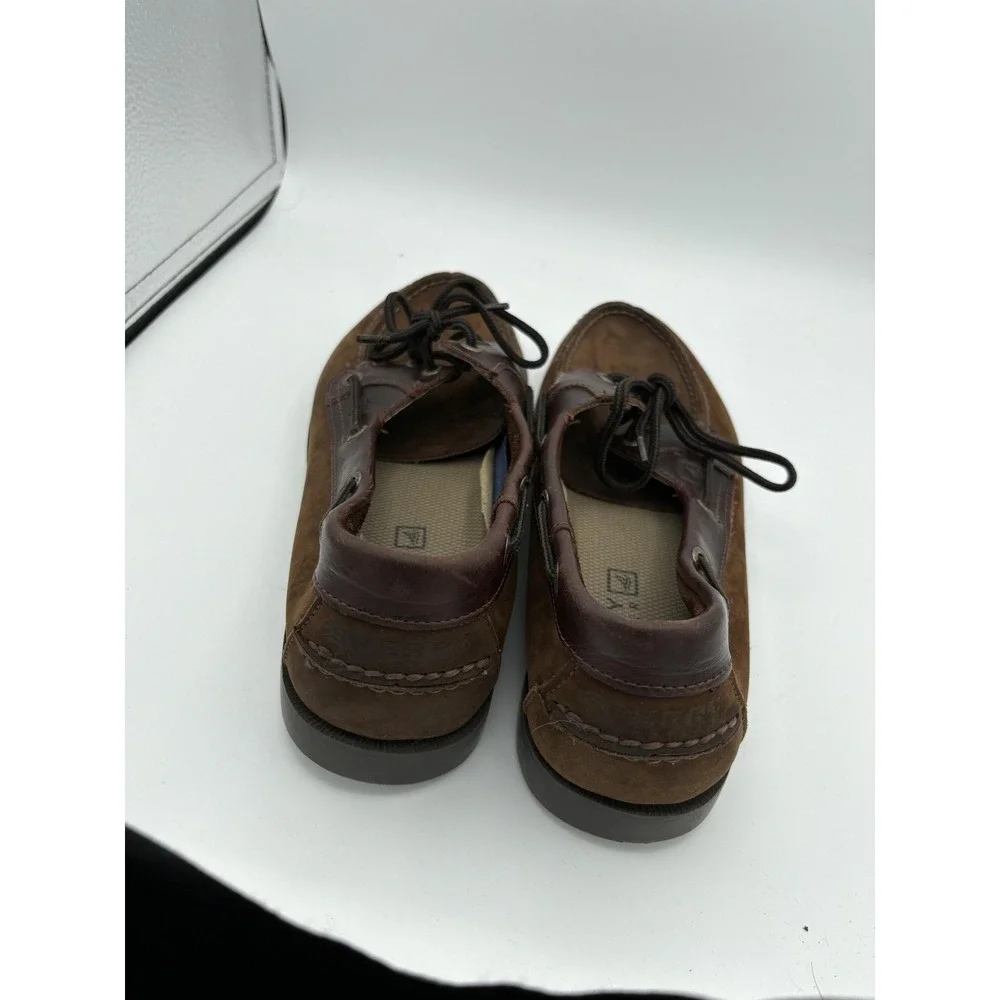 Sperry Shoes Mens Size 8.5 Brown Leather Top Sider‎ Boat Moc Toe Casual Comfort